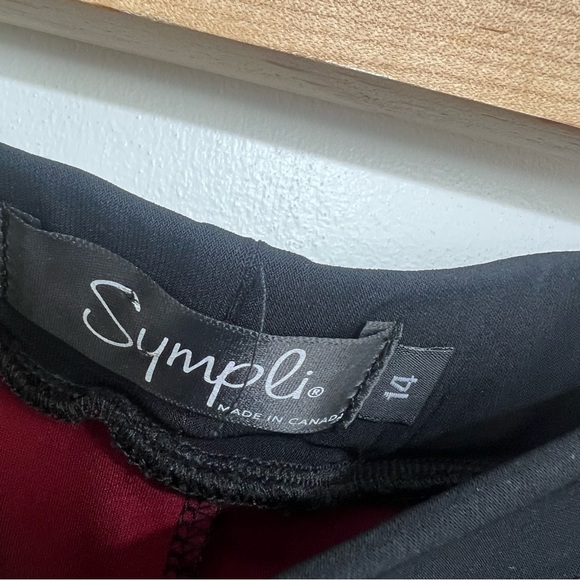 Sympli Scarlet Black Spandex Blend Matrix Stretch  Skirt - Picture 6 of 10